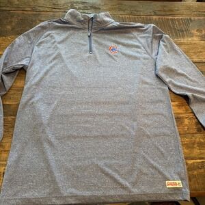 Stitches Chicago Cubs 1/4 Zip Performance Pullover in Blue Baseball Men's Large